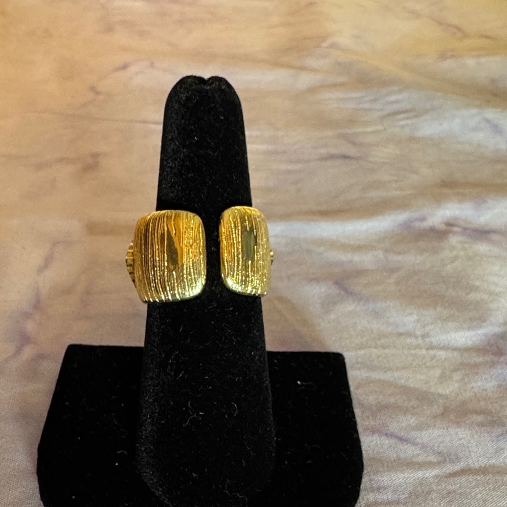 Gold-Tone Crystal Statement Ring - Women's Jewelry - Picture 2 of 3